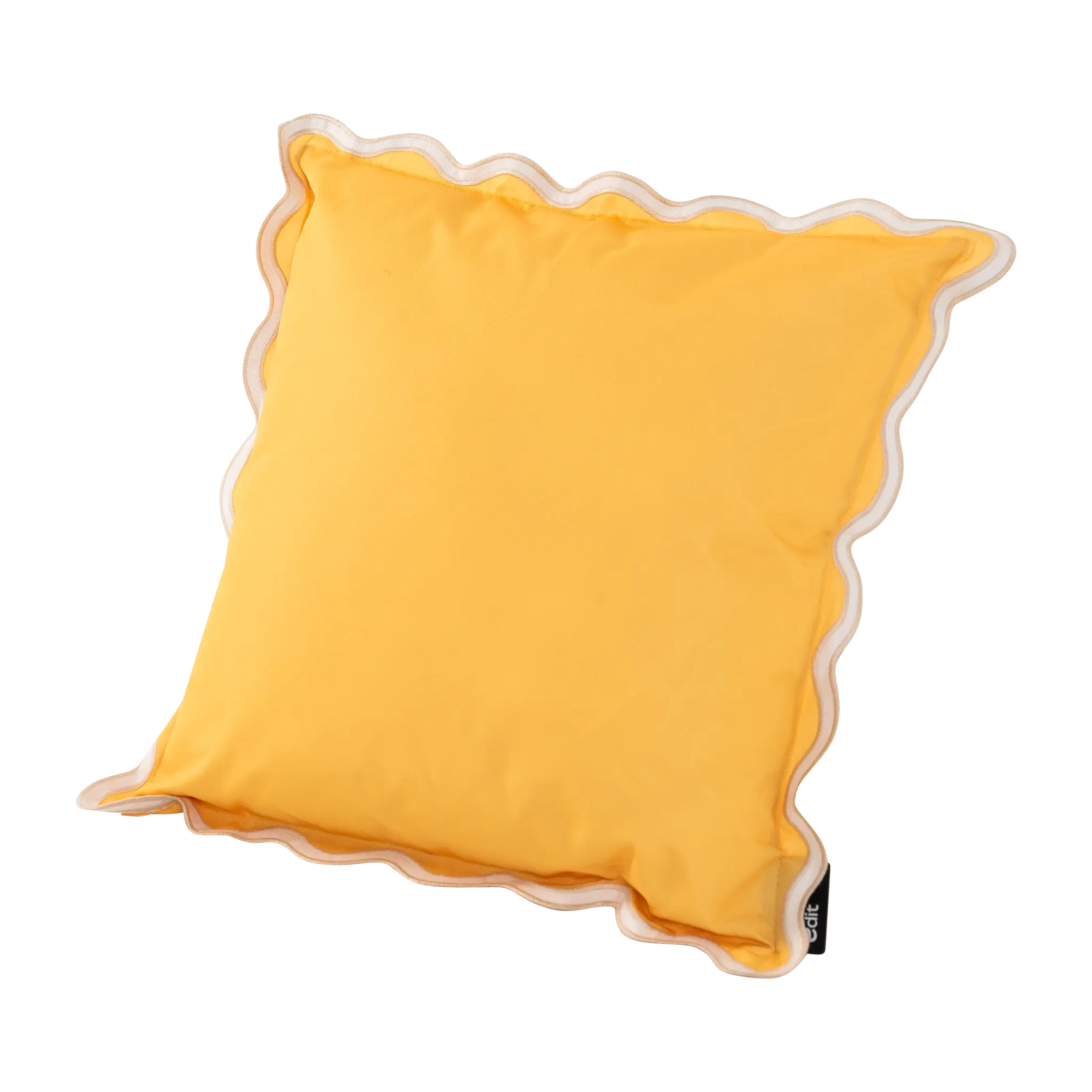 The Lemon Meringue Scalloped Outdoor Cushion