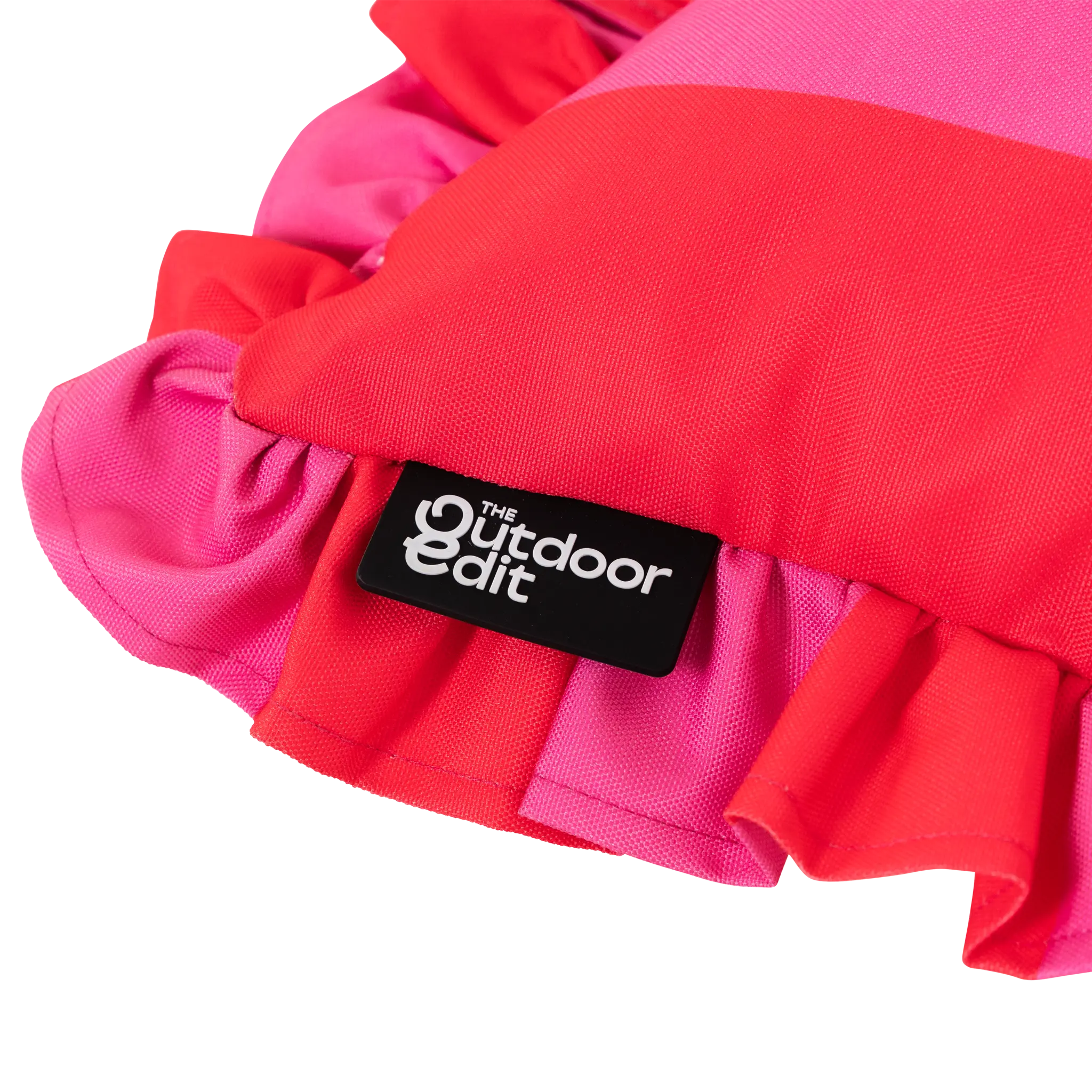 The Candy Block Stripe Frilled Outdoor Cushion