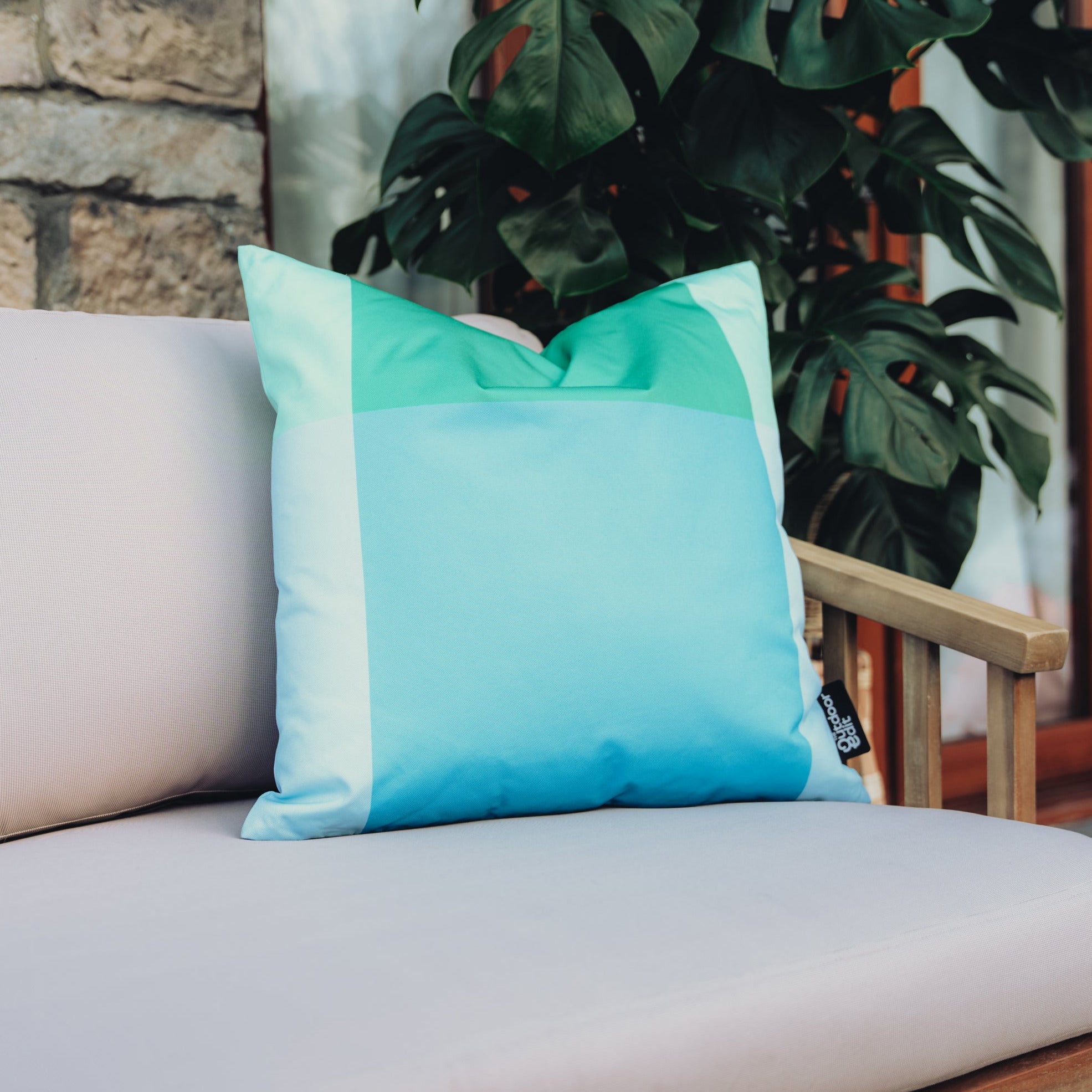 The Blue Colour Block Outdoor Cushion