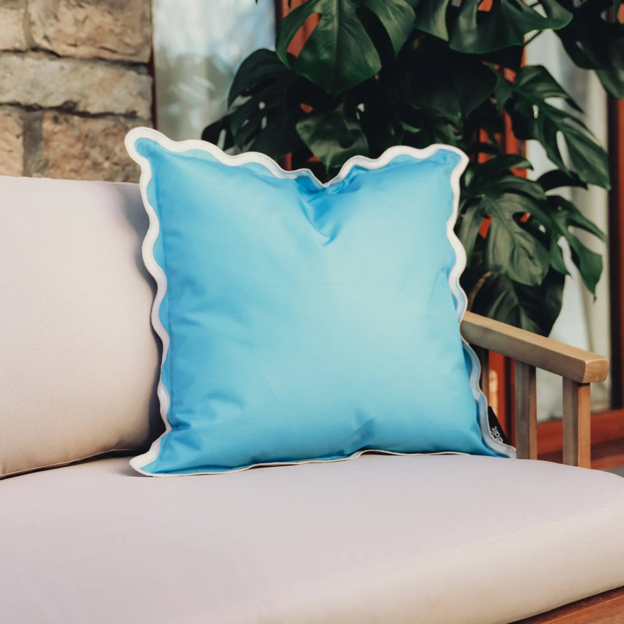 The Morning Sky Scalloped Outdoor Cushion