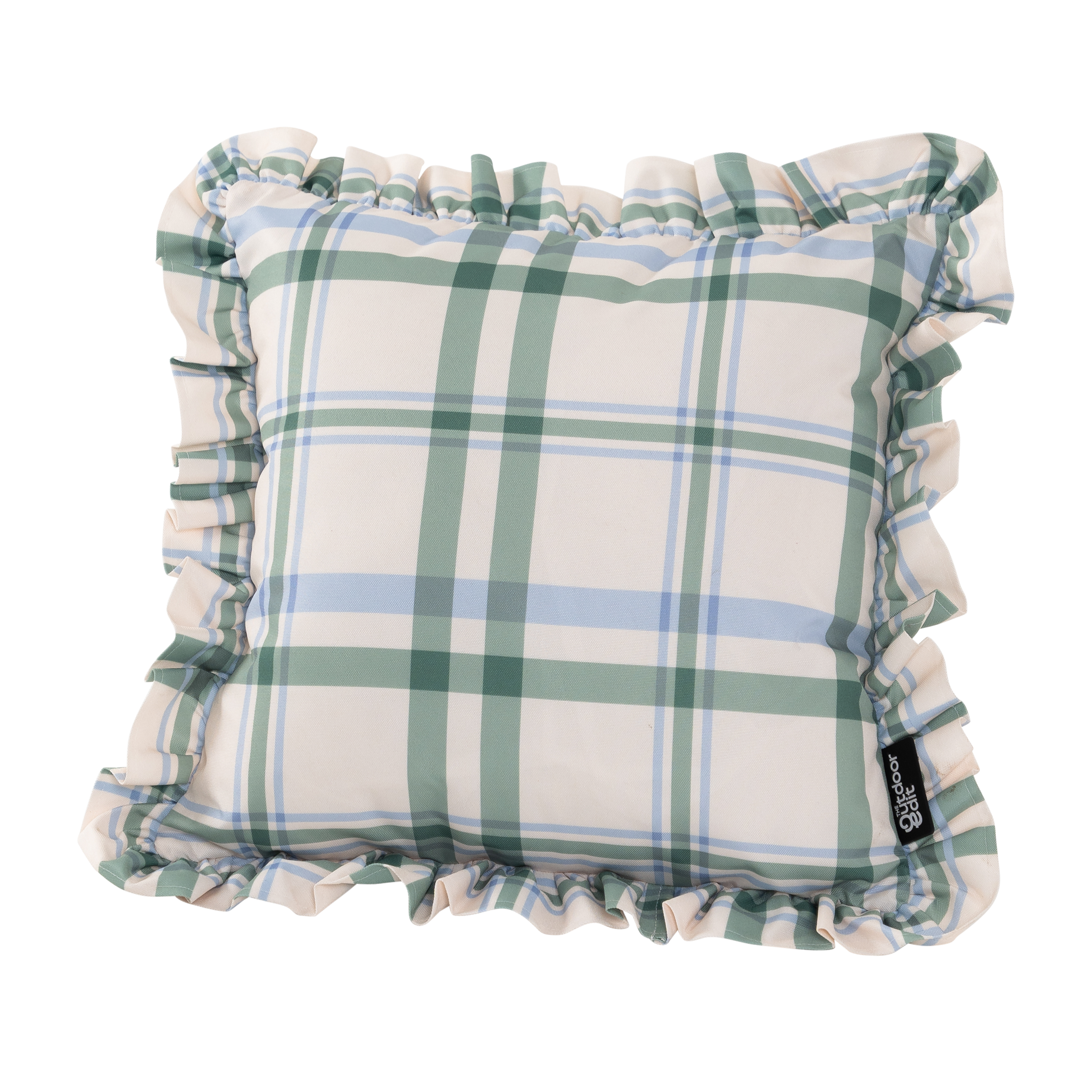 The Farmhouse Tartan Frilled Outdoor Cushion