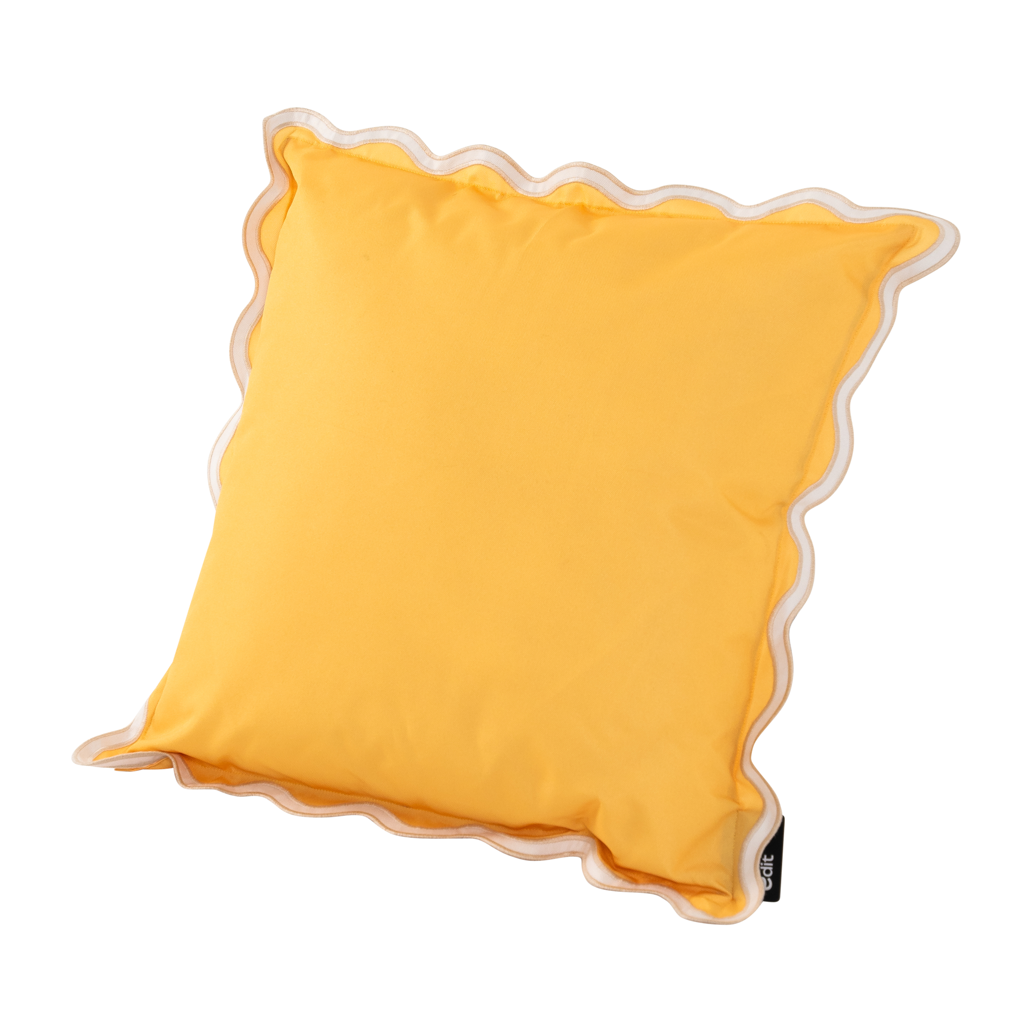 The Lemon Meringue Scalloped Outdoor Cushion