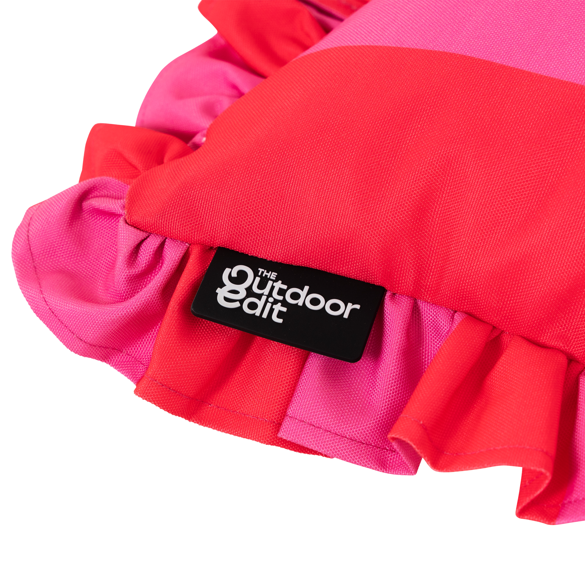 The Candy Block Stripe Frilled Outdoor Cushion